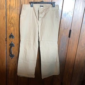 Bootcut khaki pants